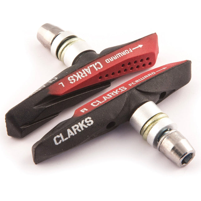 Clarks Elite MTB/Hybrid V - Brake Pads Integral Block w/Dual Compound Aqua - Glide Pads 72mm - CPS958 - Aerolux