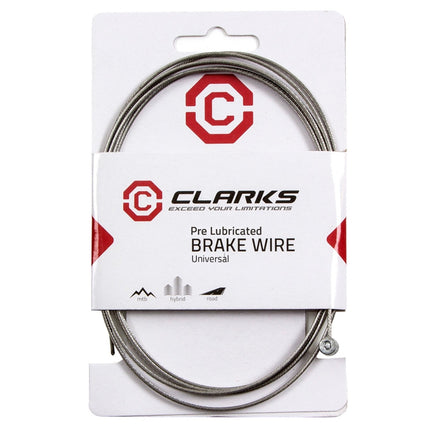 Clarks MTB Pre - Lube Inner Brake Wire Pear Nipple L2100mm Fits All Major Systems - W7138 - Aerolux