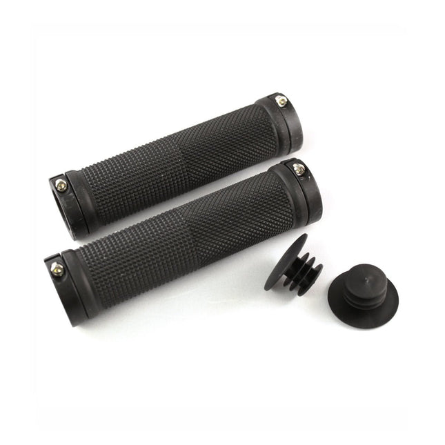Clarks Vice Lock - On Handlebar Grip Black with Black Anodised End - HGC201BB - Aerolux
