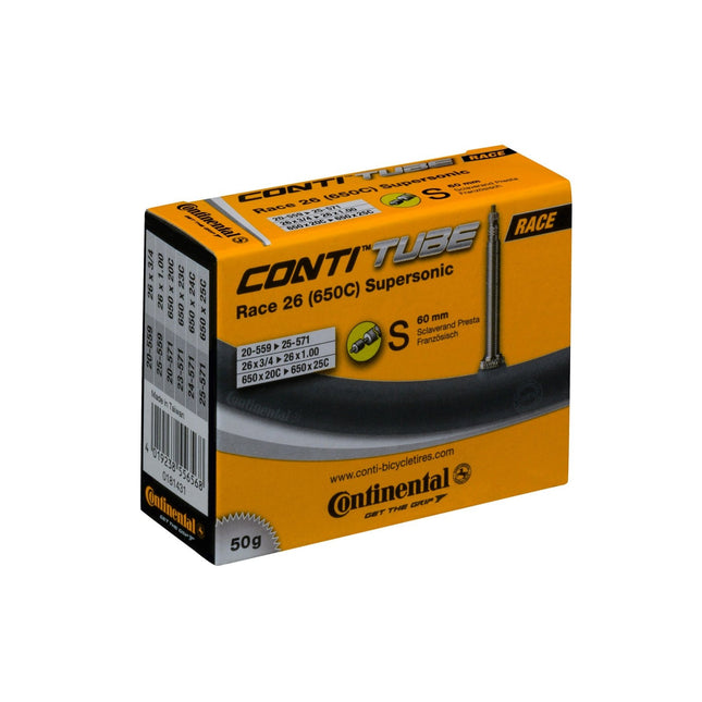 Continental Race Tube Supersonic - Presta 60mm Valve - TUC81891 - Aerolux