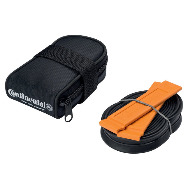 Continental Road Saddle Bag with Race 700 x 20 - 25 Presta 60mm Valve Tube and 2 Tyre Levers - TAC00384 - Aerolux