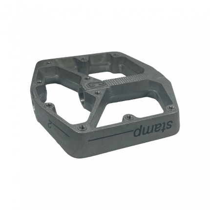 Crankbrothers Pedal Body Stamp 2 Silver Large Left - CRB-99235 - Aerolux