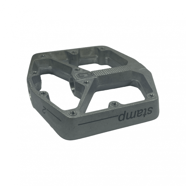 Crankbrothers Pedal Body Stamp 2 Silver Large Left - CRB-99235 - Aerolux