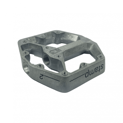 Crankbrothers Pedal Body Stamp 2 Silver Small Left - CRB-99241 - Aerolux