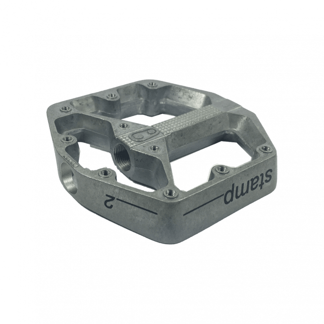 Crankbrothers Pedal Body Stamp 2 Silver Small Left - CRB-99241 - Aerolux