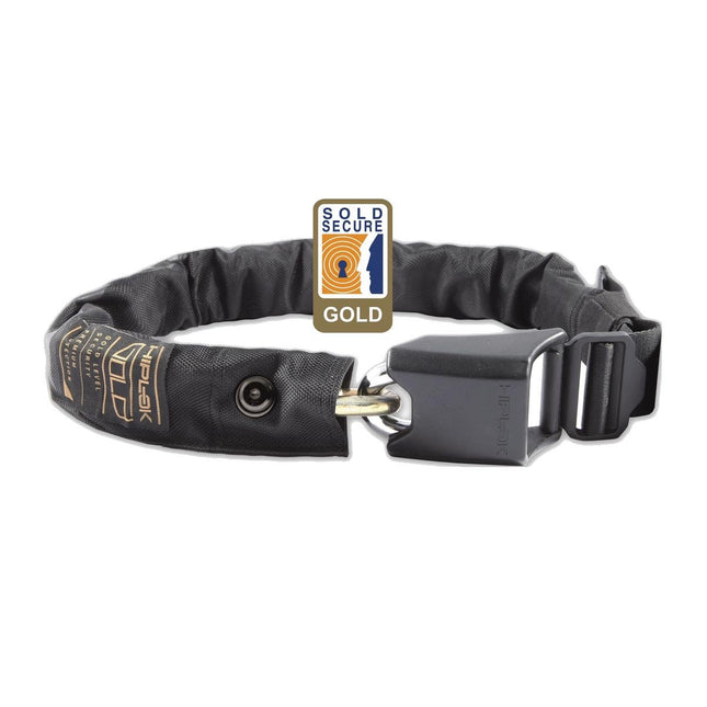 Hiplok GOLD Wearable Chain Lock 10mm x 85cm - waist 24 - 44 inches (Gold Sold Secure) - HLGLD1AB - Aerolux