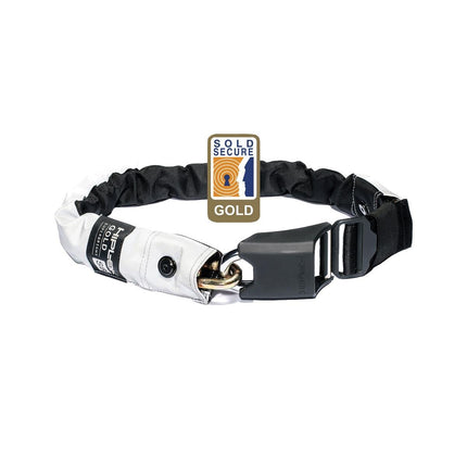 Hiplok GOLD Wearable Chain Lock 10mm x 85cm - waist 24 - 44 inches (Gold Sold Secure) High Visibility - HLGLD1SB - Aerolux