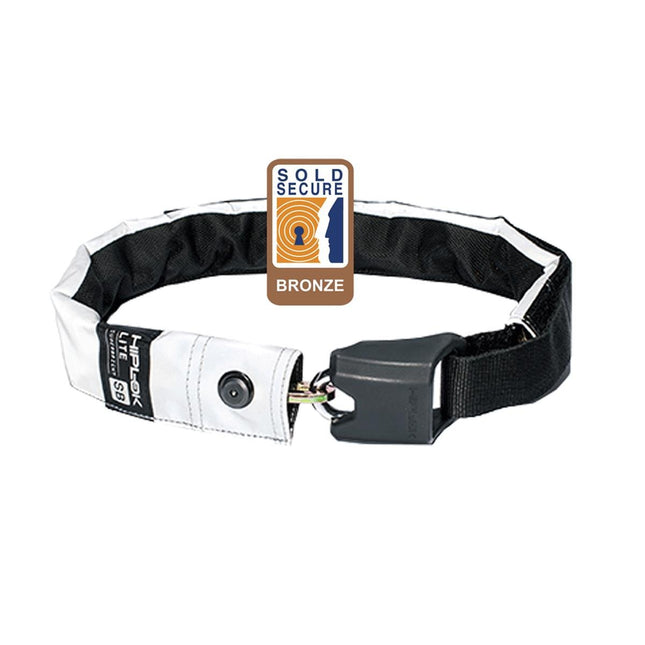Hiplok LITE Wearable Chain Lock 6mm x 75cm - waist 24 - 44 inches (Bronze Sold Secure) High Visibility - HLLT1SB - Aerolux