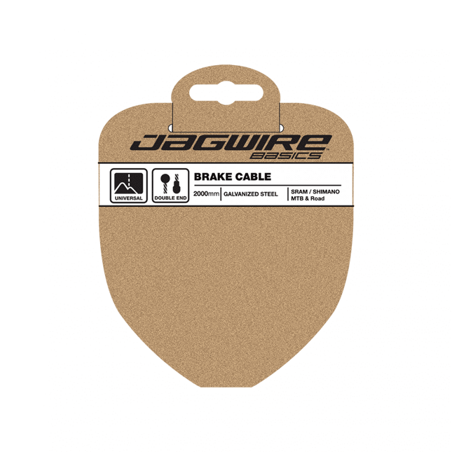 Jagwire Basic MTB & Road Brake Cable - Galv - Shim - JW-92RG2795 - Aerolux