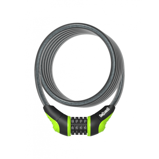 OnGuard Neon Combo Coil Cable Locks - ON-28418-6 - Aerolux