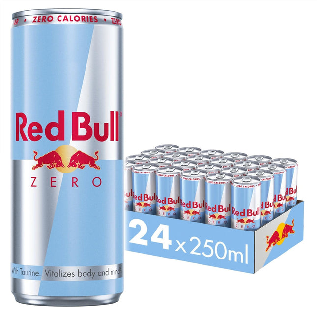 Red Bull Zero Single Can 250ml (24 Pack) - RB246689 - Aerolux