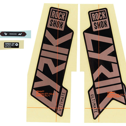 Rockshox Fork Decal Kit - Lyrik Ultimate 27/29 (2021) - SSP8105047 - Aerolux