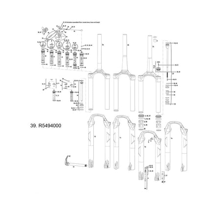 RockShox Fork Service Kit - Dual Air, SID A1/Reba A1 - R5494000 - Aerolux