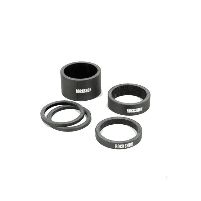 RockShox Headset Spacer Set, UD Carbon (2.5mm x 2, 5mm x 1, 10mm x 1, 20mm x 1) - RS8036000 - Aerolux