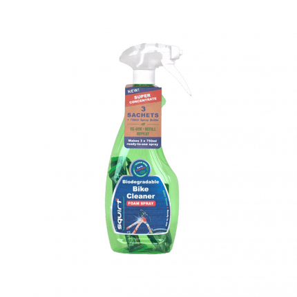 Squirt Bike Cleaner 750ml Spray with 3x Sachet - SQUIRTWASH750 - Aerolux