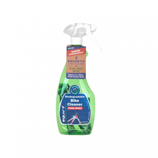 Squirt Bike Cleaner 750ml Spray with 3x Sachet - SQUIRTWASH750 - Aerolux