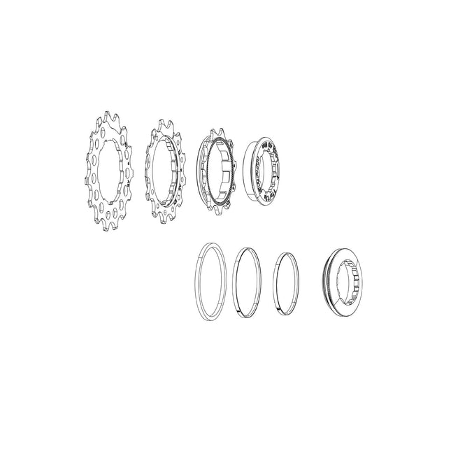 SRAM Cassette Lockring PG990 PG970DH Red Aluminium (11t) - FWLR11RD - Aerolux