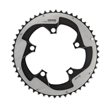 SRAM Chain Ring Road Force22 X - Glide R 50T Yaw 11 Speed S3 HiddenBolt/Non Hidden Bolt 110 Alum 5mm Blast Black BB30 or GXP (50 - 34) - CRS010001 - Aerolux