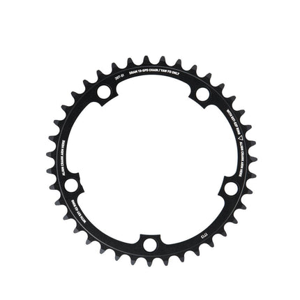 SRAM Chain Ring Road Red2012 X - Glide R 34T Yaw 10 speed S1 110 Alum 3mm BlastBlack (50 - 34) - CRS34FGY - Aerolux