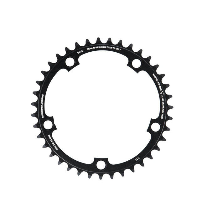 SRAM Chain Ring Road Red2012 X - Glide R 34T Yaw 10 speed S1 110 Alum 3mm BlastBlack (50 - 34) - CRS34FGY - Aerolux