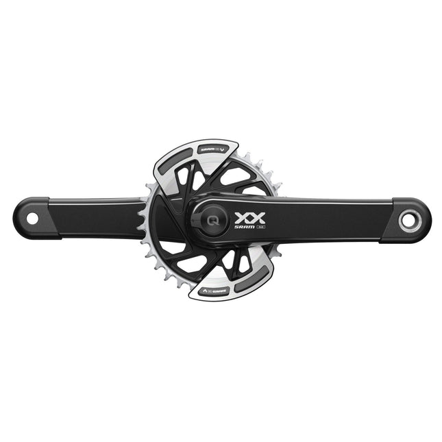 SRAM Crankset Powermeter XX Eagle Spindle Q174 55mm Chainline Dub MTB Wide Black 2 - Guards 32T T - Type (BB Not Included) 2023 - PMQ8639000 - Aerolux