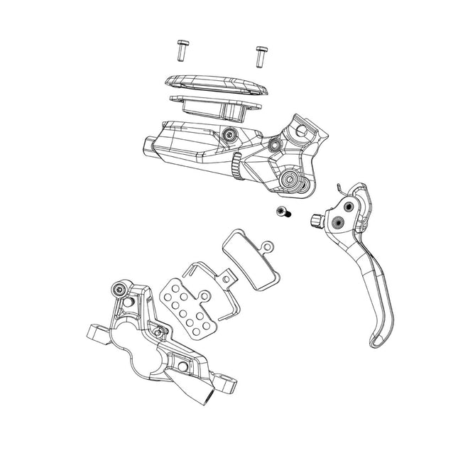 SRAM Disc Brake Lever Assembly - Aluminum Lever (Assembled, No Hose, Includes Barb,Olive,Boot) Maven Silver A1 - SSP8052024 - Aerolux