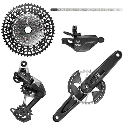 SRAM Eagle 90 DUB Groupset (Rear Der, Trigger Shifter w Clamp, Crankset DUB MTB Wide w DM 32t T - TYPE Chainring w/2 guards, GX T - Type chain 126l, CS XS - 1275 BLK 10 - 52t) - SGS8335000 - Aerolux