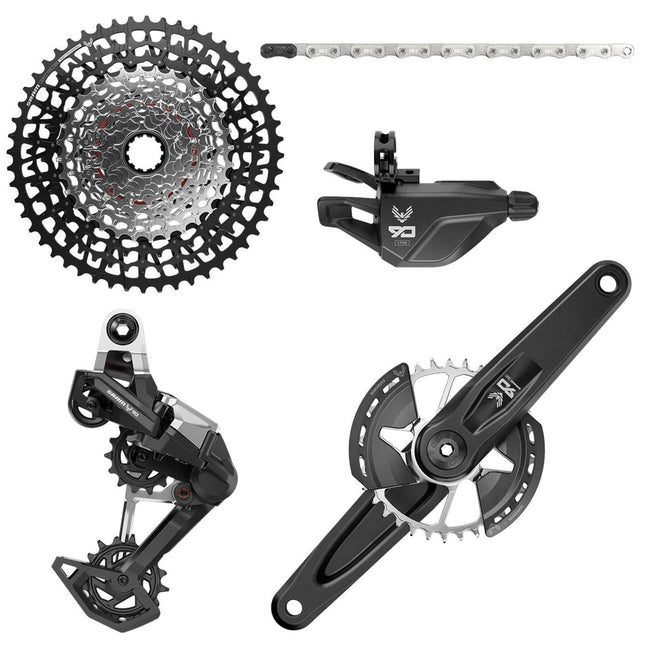 SRAM Eagle 90 DUB Groupset (Rear Der, Trigger Shifter w Clamp, Crankset DUB MTB Wide w DM 32t T - TYPE Chainring w/2 guards, GX T - Type chain 126l, CS XS - 1275 BLK 10 - 52t) - SGS8335000 - Aerolux