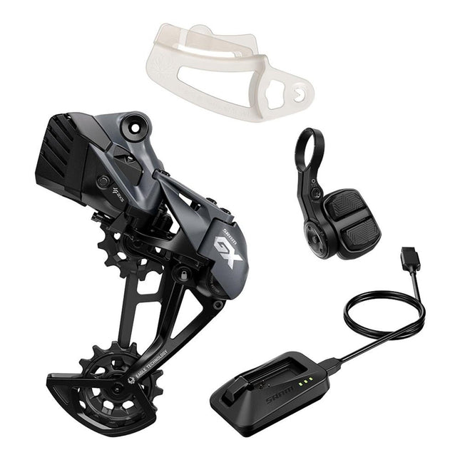 SRAM GX Eagle AXS Upgrade Kit (Rear Derailleur With Protector, Battery, Pod Controller W/Infinite Clamp, Powerlock, Charger/Cord, Chain Gap Tool, SRAM Multitool) - SGS8104001 - Aerolux