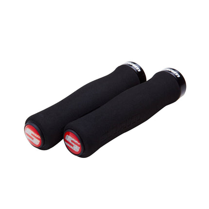 SRAM Locking Grips Contour Foam 129mm Black with Single Black Clamp and End Plugs - HGS6806 - Aerolux