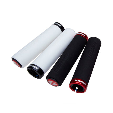 SRAM Locking Grips Foam 129mm Black with Single Red Clamp and End Plugs - HGS6802 - Aerolux