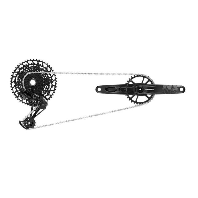 SRAM NX Eagle DUB Groupset (Rear Der, Trigger Shifter w Clamp, Crankset DUB 12s w DM 32t X - SYNC Chainring, Chain 126 links 12s,Cassette XG - 1230 11 - 50t, Chaingap Gauge) - SGS8076000 - Aerolux