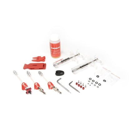 SRAM Pro Dot Brake Bleed Kit (2 Syringes/Fittings, Bleed Blocks, Torx Tool, Crowfoot, Bleeding Edge Fitting, Dot 5.1Hydraulic Fluid) V2 - X0/ Xx/ Guide/Level/Code/Hydroroad/G2 - BK8045002 - Aerolux