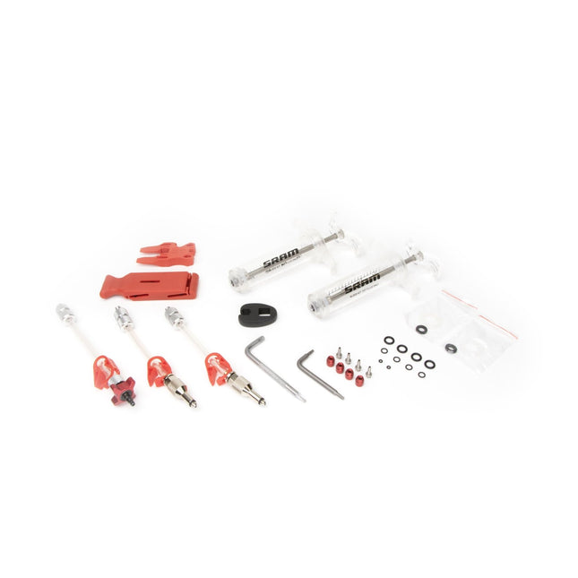 SRAM Pro Dot Brake Bleed Kit (2 Syringes/Fittings, Bleed Blocks, Torx Tool, Crowfoot, Bleeding Edge Fitting) V2 - X0/ Xx/ Guide/Level/Code/Hydroroad/G2 - BK8045003 - Aerolux