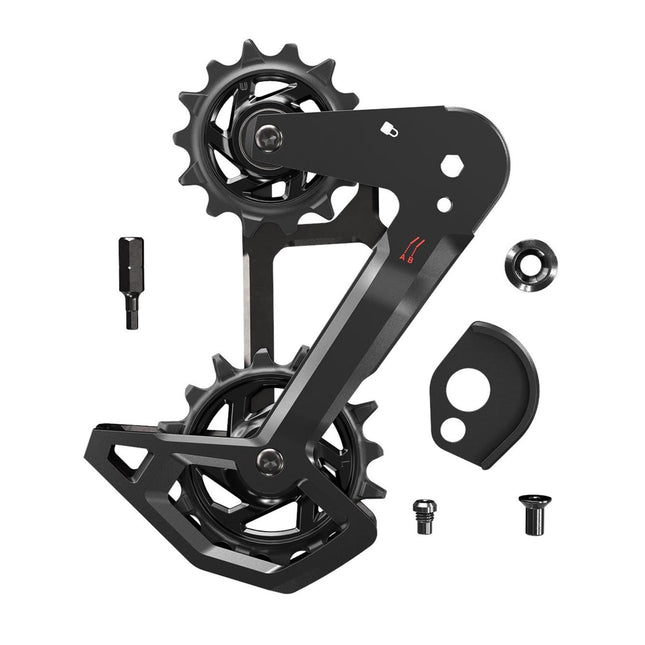 SRAM Rear Derailleur Cage Kit Aluminum T - Type Eagle AXS Without Damper (Replacement Outer And Inner Cages, Bit Driver Hex3, Including Pulleys) - SSP18104024 - Aerolux