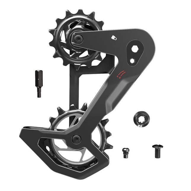 SRAM Rear Derailleur Cage Kit Carbon T - Type Eagle AXS Without Damper (Replacement Outer And Inner Cages, Bit Driver Hex3, Including Pulleys) - SSP18104023 - Aerolux