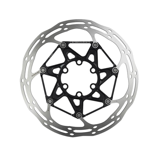 SRAM Rotor Centerline 2 Piece Black (includes Ti SRAM Rotor bolts) Rounded - DBS8037021 - Aerolux