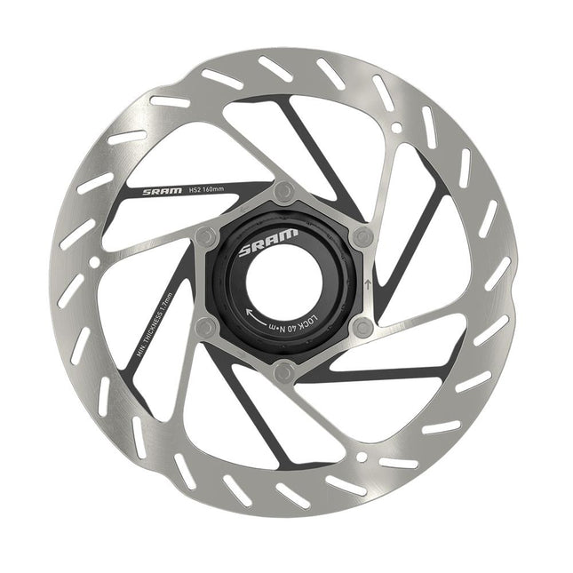SRAM Rotor - HS2 Center Lock (Includes Lockring) Rounded - DBS8176004 - Aerolux