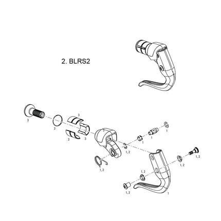 Sram Spare - Brake Lever Hardware Kit TT TT500, TT900 Qty1 - BLRS2 - Aerolux