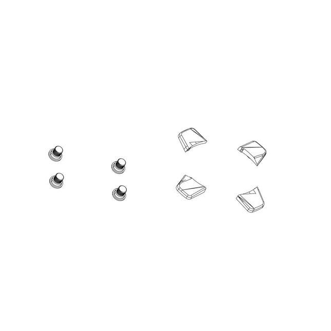 Sram Spare - Crank Chainring Bolt Kit 4X2 Aluminium/Steel Black Qty 4 - CBT113 - Aerolux