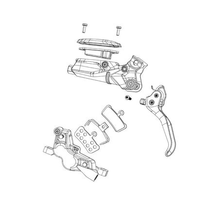 SRAM Spare - Disc Brake Caliper Assembly - (Assembled, No Hose) - G2 Ult (A2) - SSP8056009 - Aerolux