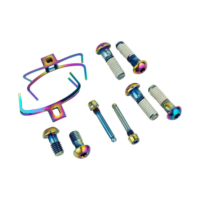 SRAM Spare - Disc Brake Caliper Hardware Upgrade Kit - Rainbow (Includes CPS Mounting Bolts, Banjo Bolt, H - Spring, Pad Pin) To Upgrade Qty 2 Calipers, G2 Ult/RSC - SSP8029000 - Aerolux