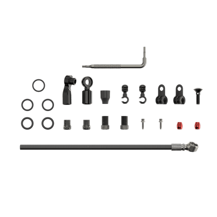 SRAM Spare - Disc Brake Hydraulic Hose Kit - Beveled Banjo - 2000mmblk (Inc. Banjo, Fittings) - Flat Mount,Red22,Force22,Rival22,Force 1,Force CX1,Apex1 HRD,S700 - SSP18040000 - Aerolux