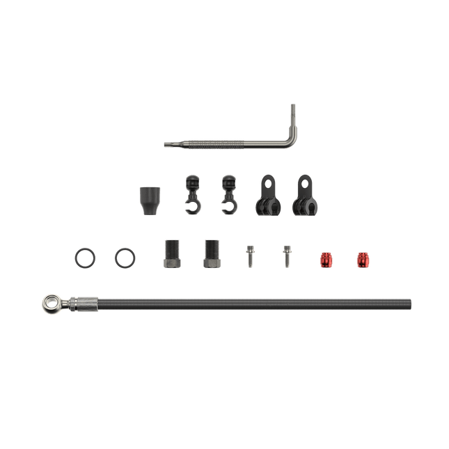 SRAM Spare - Disc Brake Hydraulic Hose Kit - Silver Banjo - 2000mm (Inc. Banjo, Fittings) - Xx,Juicy5/7/,Guide R/Rs/Rsc/Ult (B1),Guide T(A1),G2 Rsc/Ult, Mavenult/Slv(A1) - SSP8038000 - Aerolux