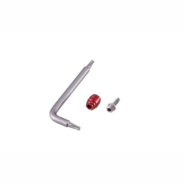 Sram Spare - Disc Brake Spare Lever Hydraulic Disc Brake Hose Fitting KitIncludes 50 Threaded HoseBarbs 50 Red Comp Fittings, 1 T8TORX) Qty 50 - S8803003 - Aerolux