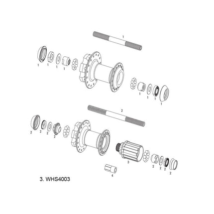 Sram Spare - Wheel Spare Parts Kit Freehub Body, MTH 406 - WHS4003 - Aerolux