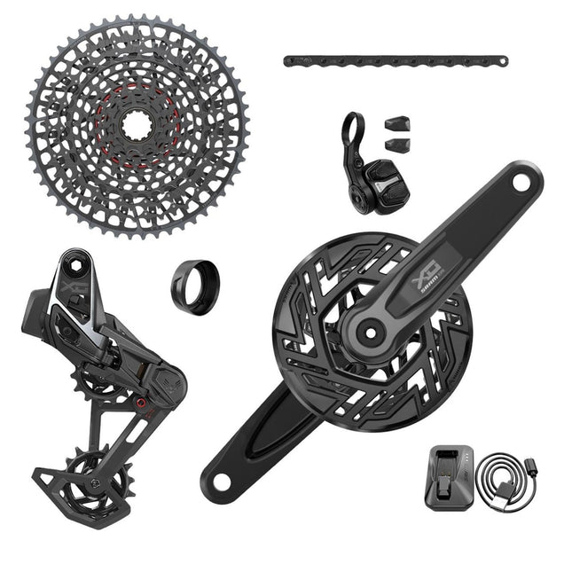 SRAM - X0 T - Type Eagle E - Mtb 104Bcd Transmission Axs Groupset (Rd W/Battery/Charger/Cord, Ec Pod Ult, Cr 104Bcd T - Type 34T,Clip - On Guard, Cn 126L, Cs Xs - 1295 10 - 52T) √± Cranks Not Included 2023 - SGS8281002 - Aerolux