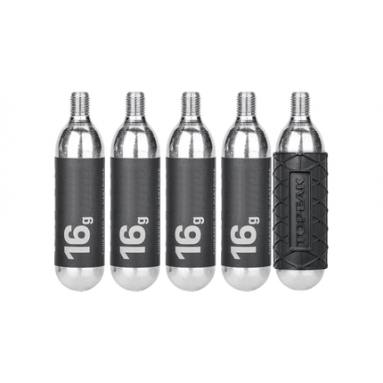 Topeak CO2 Cartridges With Sleeve - 16g - TCOT-6 - Aerolux