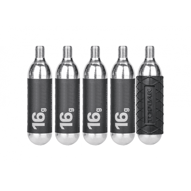 Topeak CO2 Cartridges With Sleeve - 16g - TCOT-6 - Aerolux