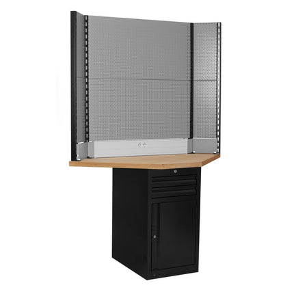 Unior Tech Corner Bench With Narrow Cabinet And Back Panel 2024 - UN629900 - Aerolux